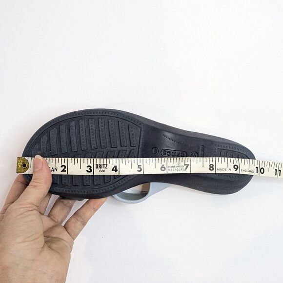 Crocs Madeira Wedge Slide Sandals Women's 9 Navy Blue Light Blue 2-Strap Comfort - Picture 12 of 14